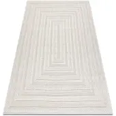 Rugsx Moderni olkimatto Santo 200x290 cm, beige, kaksitasoinen kuviointi