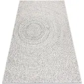 Rugsx Matto STRING SIZAL FLAT 48832367 pisteet kerma / harmaa