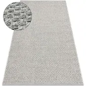 Rugsx Alfombra ORIGI 3661 gris - hilo de SISAL tejido plano 58x100 cm