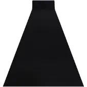 Rugsx Alfombra de pasillo con refuerzo de goma RUMBA un solo color negro 70 cm 70x240 cm
