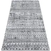 Rugsx Alfombra Structural SIERRA G6042 Tejido plano gris claro - geométrico, étnico 120x170 cm