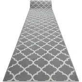 Rugsx Alfombra de pasillo BCF MORAD Trelis Espaldera marroquí gris / crema 60 cm 60x260 cm