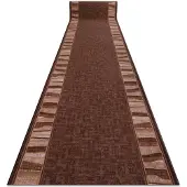 Rugsx Alfombra de pasillo con refuerzo de goma LINEA marrón 100cm 100x620 cm