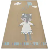 Rugsx Lasten Matto LOKO Hiiri beige liukastumisenesto