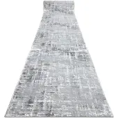 Rugsx Alfombra de pasillo Structural MEFE 8722 dos niveles de vellón gris / blanco 120 cm 120x160 cm