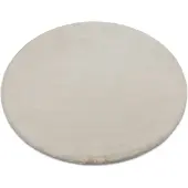 Rugsx Matto BUNNY pyöreä beige, ratas 140 cm