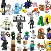 MaxPower Lapset Lapsi Pojat Tyt?t Sarjakuvapelifiguurit Minecraft Collection Mini Toimintahahmot Lelut