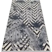Rugsx Alfombra HEOS 78540 Hojas Selva crema/azul 160x220 cm