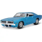 Maisto 1969 Dodge Charger R/T Blue 1:25 Diecast malliauto