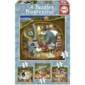 You do it Educa - Progressive Puzzle Forest Tales 12-16-20-25 pcs (80-19685)