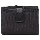MaxPower Kaupungin Naisen PU-lompakko Vetoketjulla , Black Short Wallet