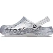 Crocs Unisex-Adult Baya -puukeng t, hopeanhohtoinen glitteri, 7 naiselle/5 miehelle