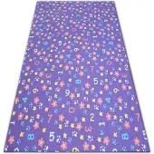 Rugsx Alfombra infantil NUMBERS Números Alfabeto Dígitos violeta 100x200 cm