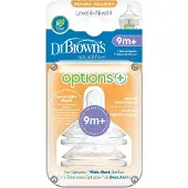 Dr. Browns Dr Browns leveäkaulainen taso 4 tuttipulloon Options+ pullo 9m+ 2 kpl (WN4201)
