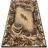 Rugsx Alfombra BCF Morad LIŚĆ Hojas Agawa clásico - beige 200x300 cm