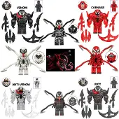 MaxPower 8kpl Avengers Spider-Man Thanos Black Panther Hulk Iron Man -lelufiguuri