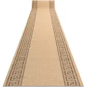 Rugsx Alfombra de pasillo SIZAL FLOORLUX modelo 20014 color maíz/color café 120 cm 120x400 cm