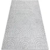 Rugsx Moderni harmaa 160x220 cm sisal-olkimatto geometrisella kuviolla