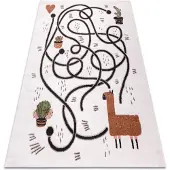 Rugsx Alfombra FUN Game para niños, juego, de llama crema 180x270 cm