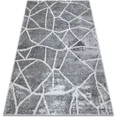 Rugsx Alfombra MEFE moderna 2783 Mármol - Structural dos niveles de vellón gris oscuro 80x150 cm