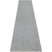 Rugsx Alfombra, Alfombra de pasillo sisal SION A5165A Mezcla Tejido plano gris 70x300 cm