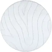 Rugsx Alfombra de baño SUPREME círculo WAVES, ondas, antideslizante, suave - blanco circulo 67 cm
