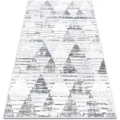 Rugsx Alfombra POLI 9051A Geométrico, triangulos blanco / negro 140x190 cm