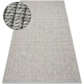 Rugsx Alfombra ORIGI 3583 gris - hilo de SISAL tejido plano 194x290 cm