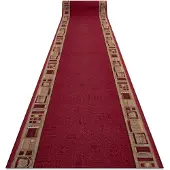 Rugsx Alfombra de pasillo con refuerzo de goma JENA burdeos 67cm 67x260 cm
