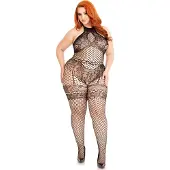 Leg avenue Saumaton Industrial Net riimu bodystocking tekopitsill alusvaatteita yksityiskohtia.