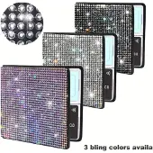 MaxPower Kristalli Avainkukkaro Naisten Korttikotelo , Bling Black