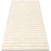 Rugsx Alfombra BUBBLE marfil 12 IMITACIÓN PIEL DE CONEJO 3D estructural 200x290 cm