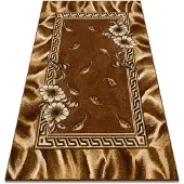 Rugsx Alfombra BCF Morad TRIO Flores, hojas clásico - marrón 120x170 cm