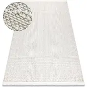Rugsx Alfombra NANO EM52A Diamantes, bucle, tejido plano blanco 120x170 cm