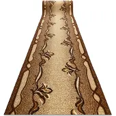 Rugsx Alfombra de pasillo BCF KRZYŚ marrón 120 cm 120x280 cm
