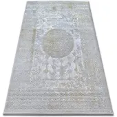 Rugsx Alfombra acrílica VALENCIA 2328 ORNAMENT gris claro/color mostaza 80x150 cm