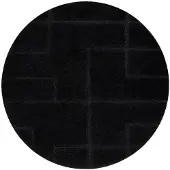 Rugsx Alfombra de baño SUPREME círculo LINES, líneas, antideslizante, suave - negro circulo 50 cm