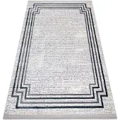Rugsx Alfombra TULS estructural, franjas 51242 Marco marfil / azul 160x220 cm