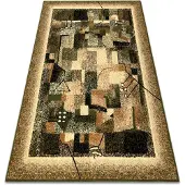 Rugsx Alfombra BCF Morad IMPRESJA clásico - verde oliva 60x110 cm