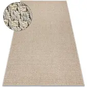 Rugsx Alfombra ORIGI 3561 beige - hilo de SISAL tejido plano 155x220 cm