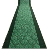 Rugsx Runner antideslizante LIŚCIE hojas, verde chicle 67cm 67x370 cm