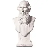 Danila-Souvenirs Marmorinen rintakuva patsas veistos Venäläinen kirjailija Leo (Lev) Tolstoi 14,5 cm