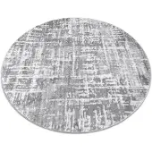 Rugsx Alfombra MEFE moderna Circulo 8722 Líneas vintage - Structural dos niveles de vellón gris / blanco circulo 100 cm