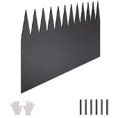 DUOKU 4 Kappaleen Teräspuutarhakehykset--1016x304,8 mm-Ruosteenkestäviä-Käyttövalmiita-Käyrät-Neljä musta