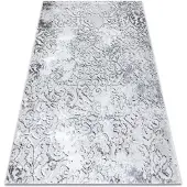 Rugsx Alfombra MEFE moderna 8724 Ornamento vintage - Structural dos niveles de vellón gris 80x150 cm