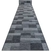 Rugsx Alfombra de pasillo con refuerzo de goma ICONA gris 67cm 67x550 cm