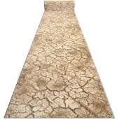 Rugsx Alfombra de pasillo KARMEL Terra suelo agrietado - caramelo gris 80 cm 80x150 cm