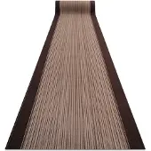 Rugsx Alfombra de pasillo con refuerzo de goma CARNABY marrón 80cm 80x250 cm