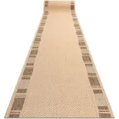 Rugsx Alfombra de pasillo SIZAL FLOORLUX modelo 20195 color maíz/color café 120 cm 120x820 cm