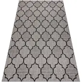 Rugsx MATTO STRING SIZAL FLOORLUX 20607 , Marokkolainen apila hopea / musta